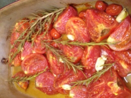 Roast tomatoes for Sauce